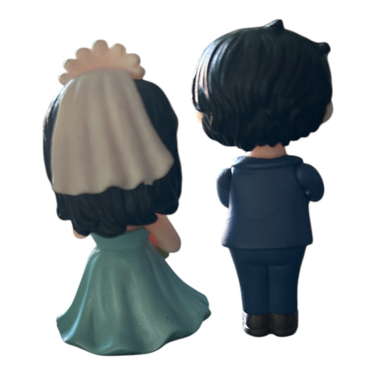 Wedding Couple Dashboard / Table Dolls – Bride & Groom Set